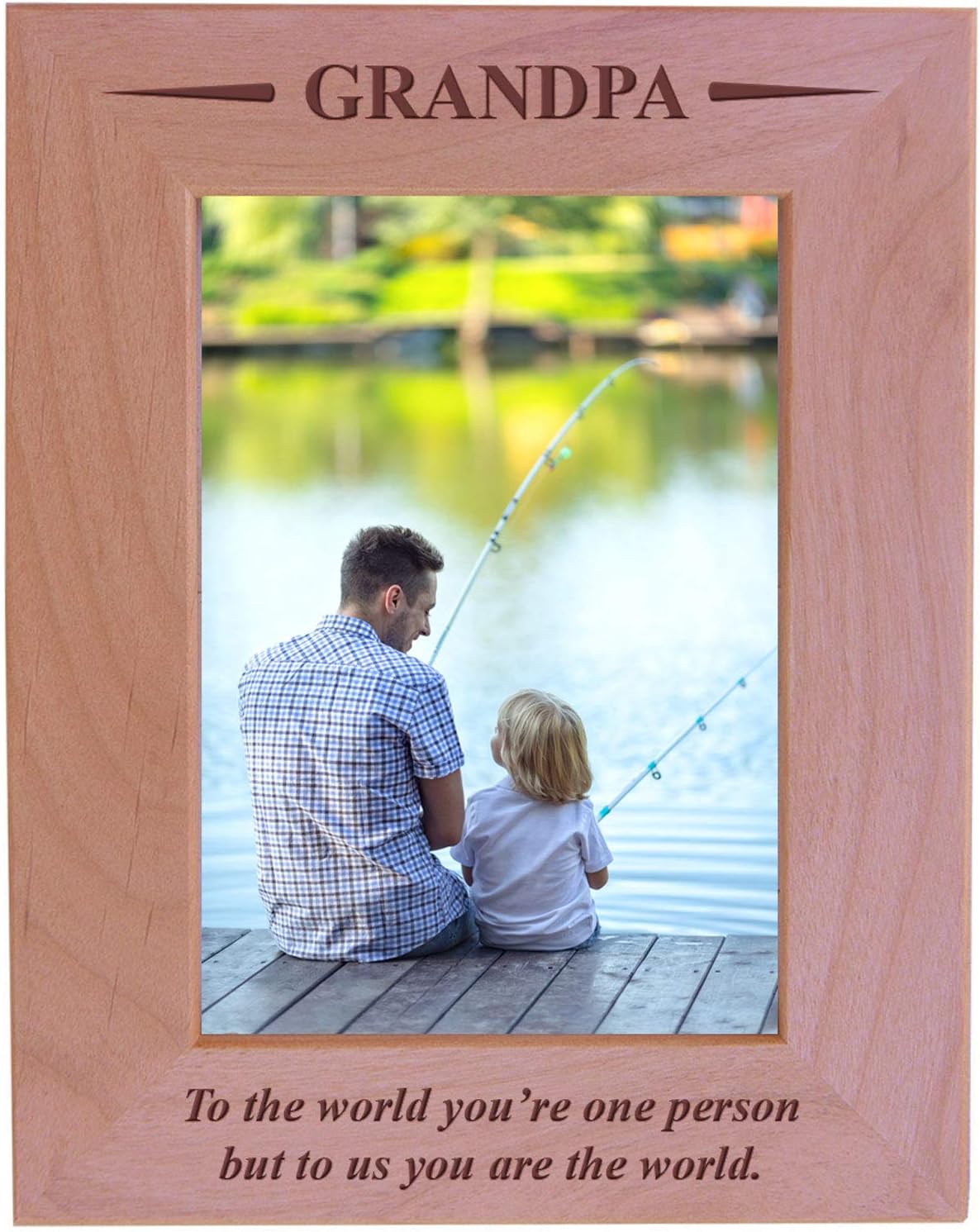 Engraved Wood Picture Frame (5X7 Vertical) J876