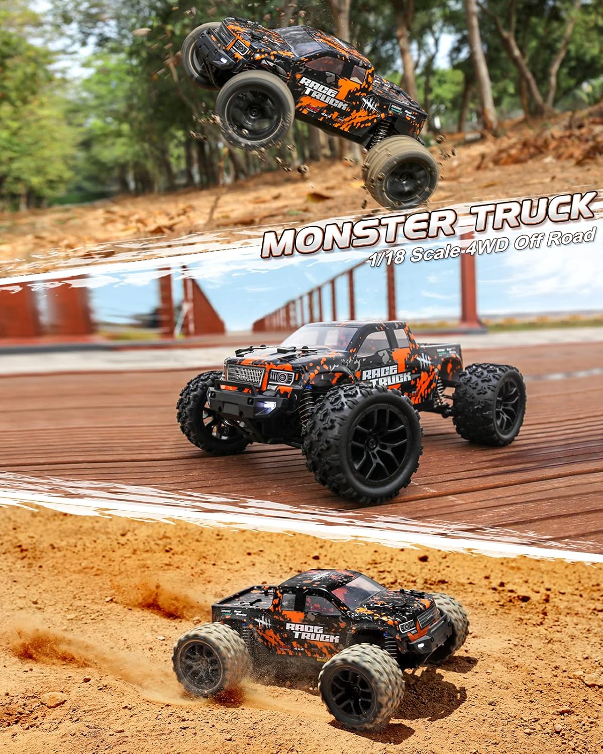 1:18 Scale 4X4 Off Road Remote Control Truck with 2 Batteries H506