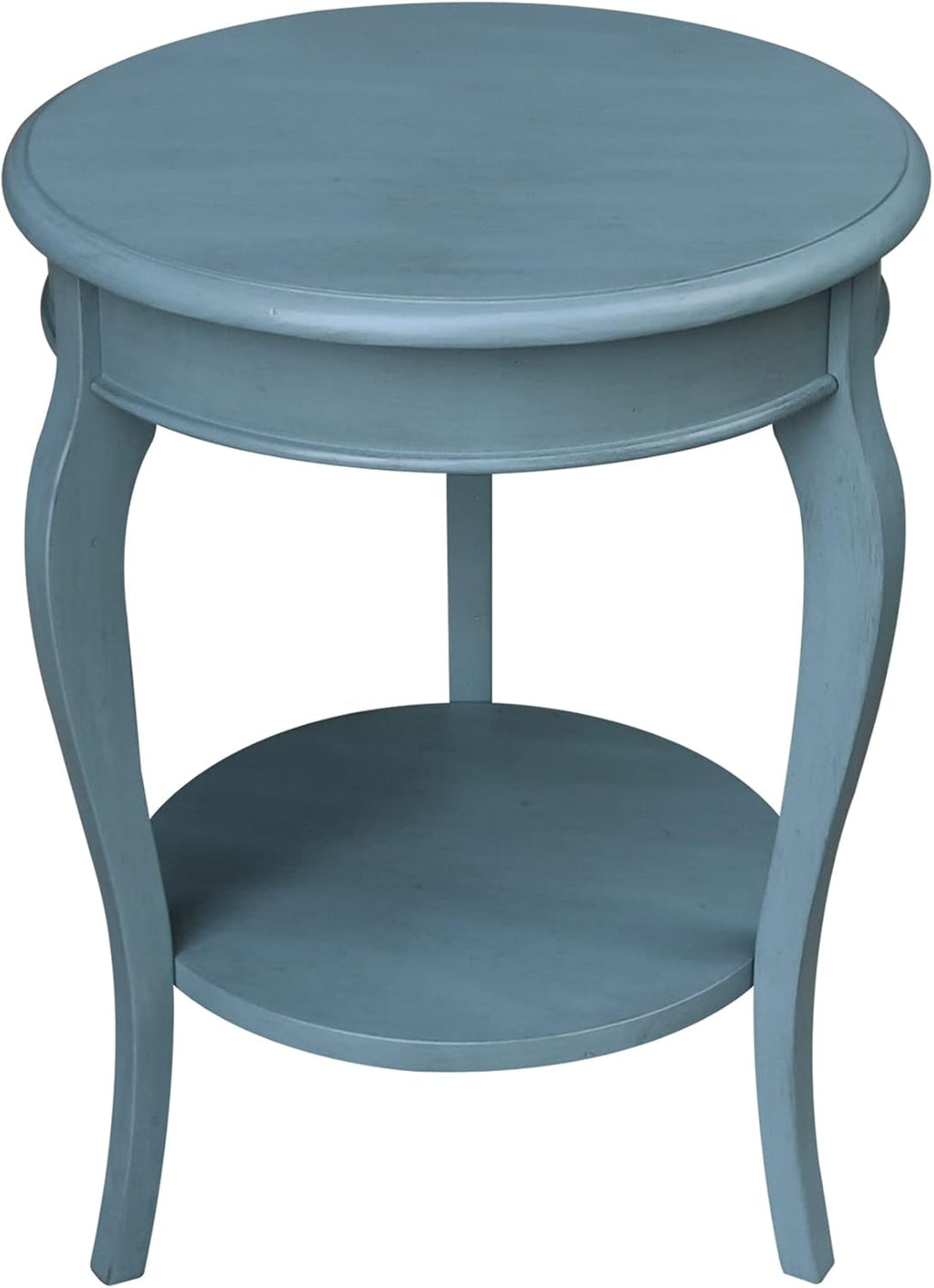 White Round End Table Q324771