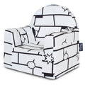 White/Black Comic Book Reader Chair V874483