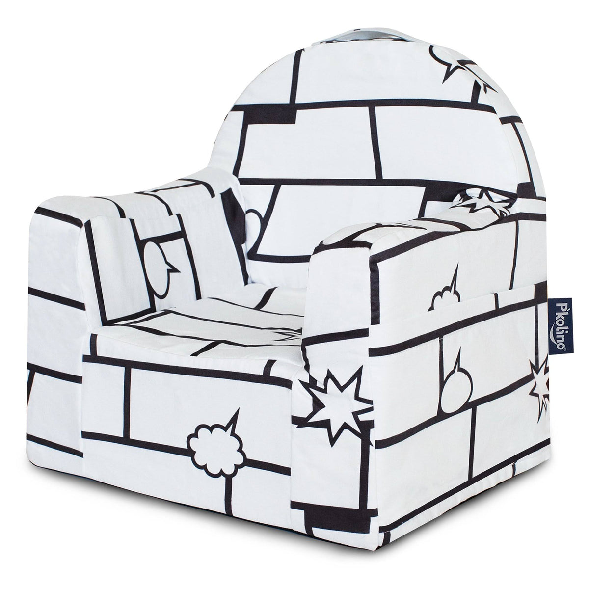 White/Black Comic Book Reader Chair V874483