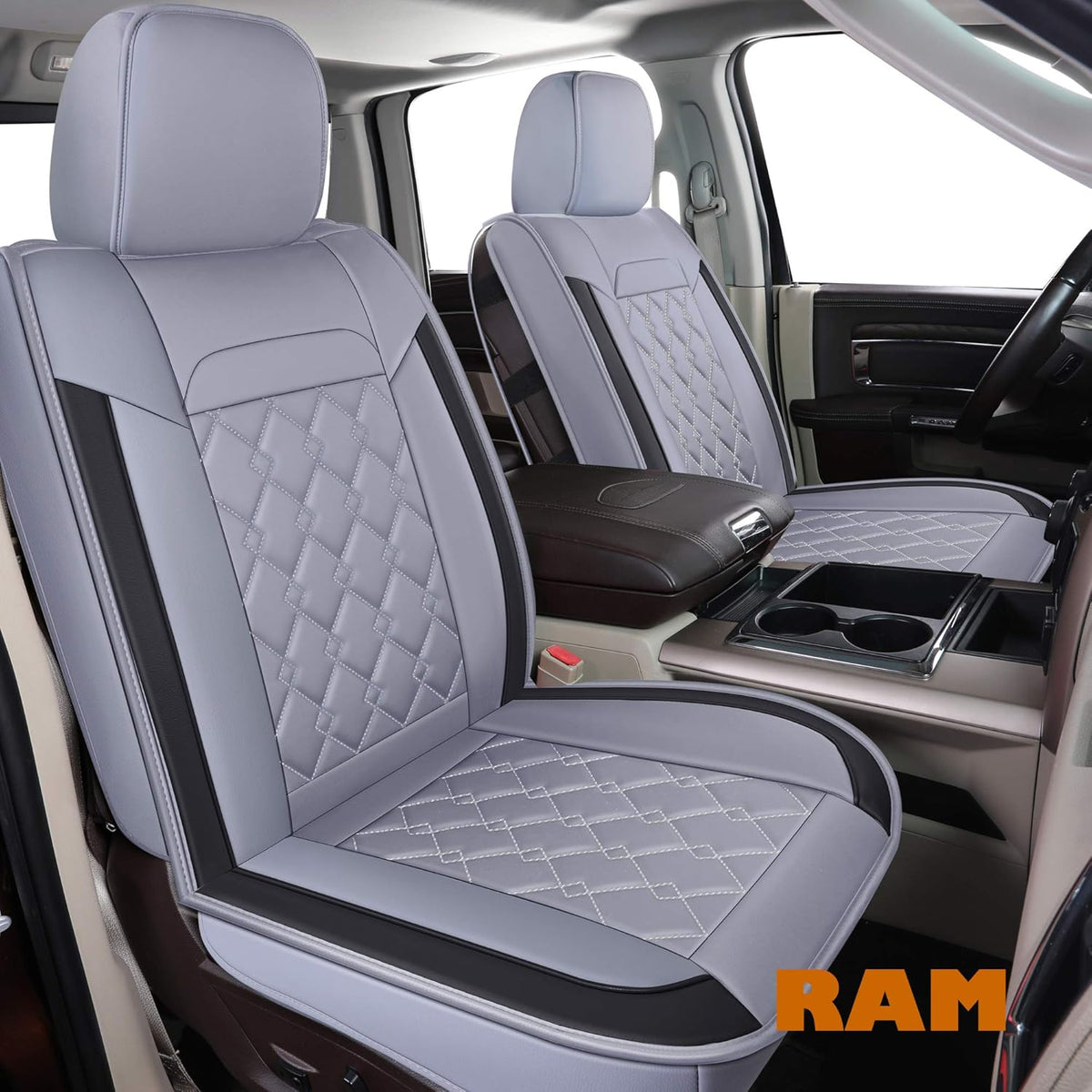 Black 2 pcs Ram Seat Covers O896264