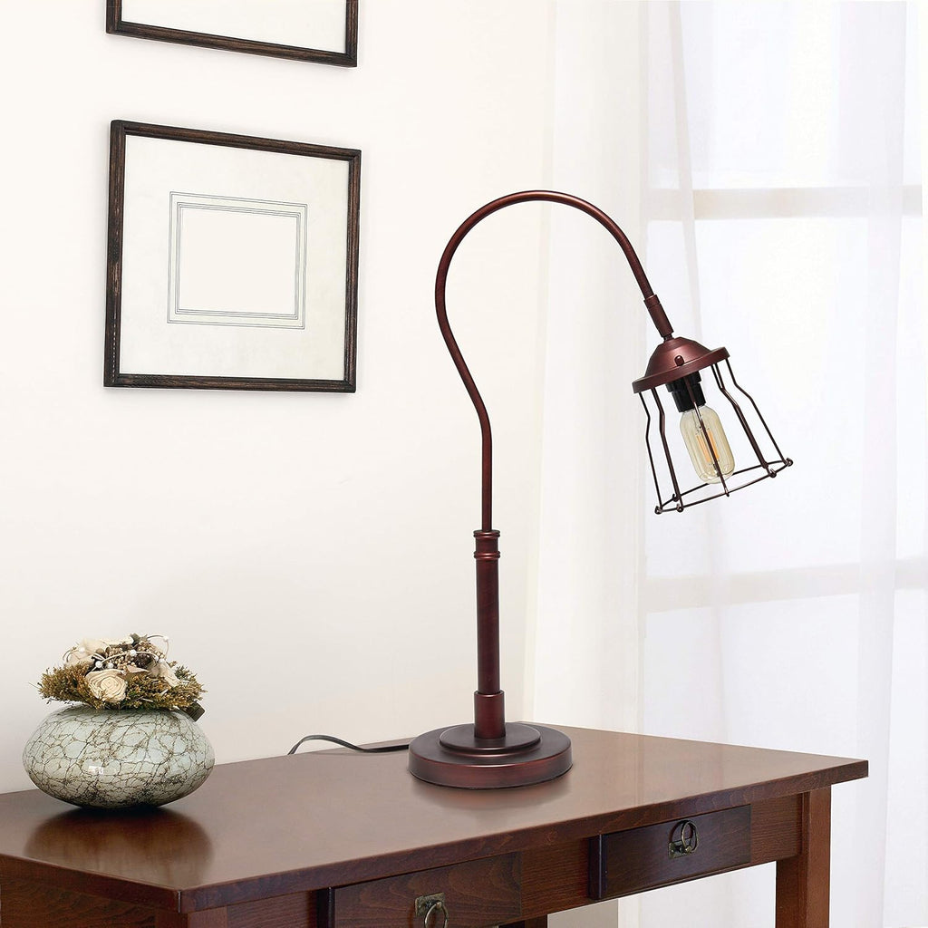 Red Bronze Open Cage Table Lamp S18027