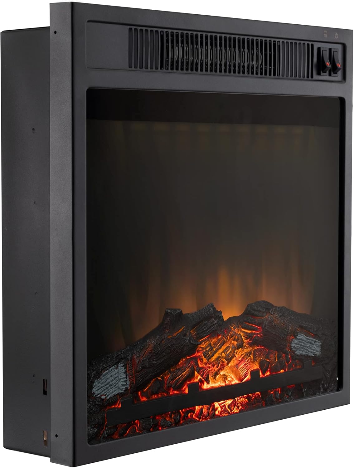 Recessed Electric Fireplace with Glass Log View, 110 Volt I785