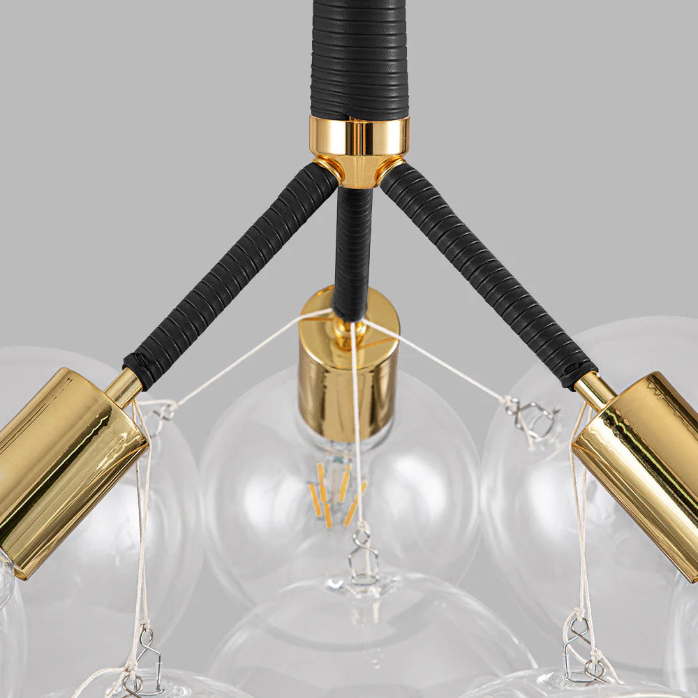 3-Light Glass Bubble Chandelier A410210