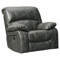 Contemporary Power Rocker Recliner in Steel Finish S886