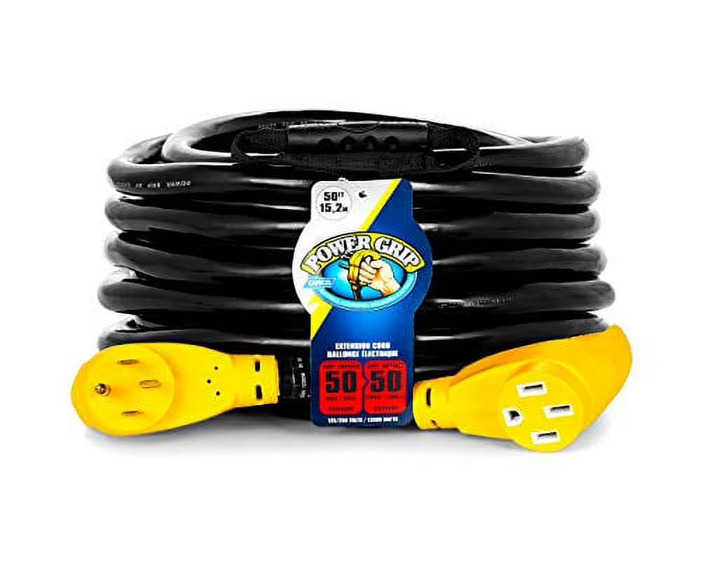 50-Foot 50-Amp RV Extension Cord with Copper 6/3 + 8/1-Gauge Wires W75190
