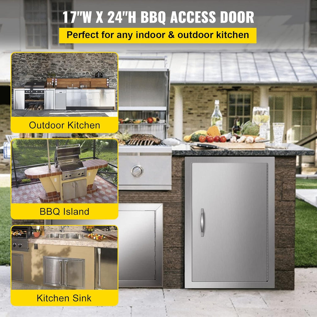 BBQ Access Door 17W x 24H Inch Stainless Steel K5286