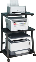 3-Tier Rolling Printer Stand Cart with Storage, Brown R2873