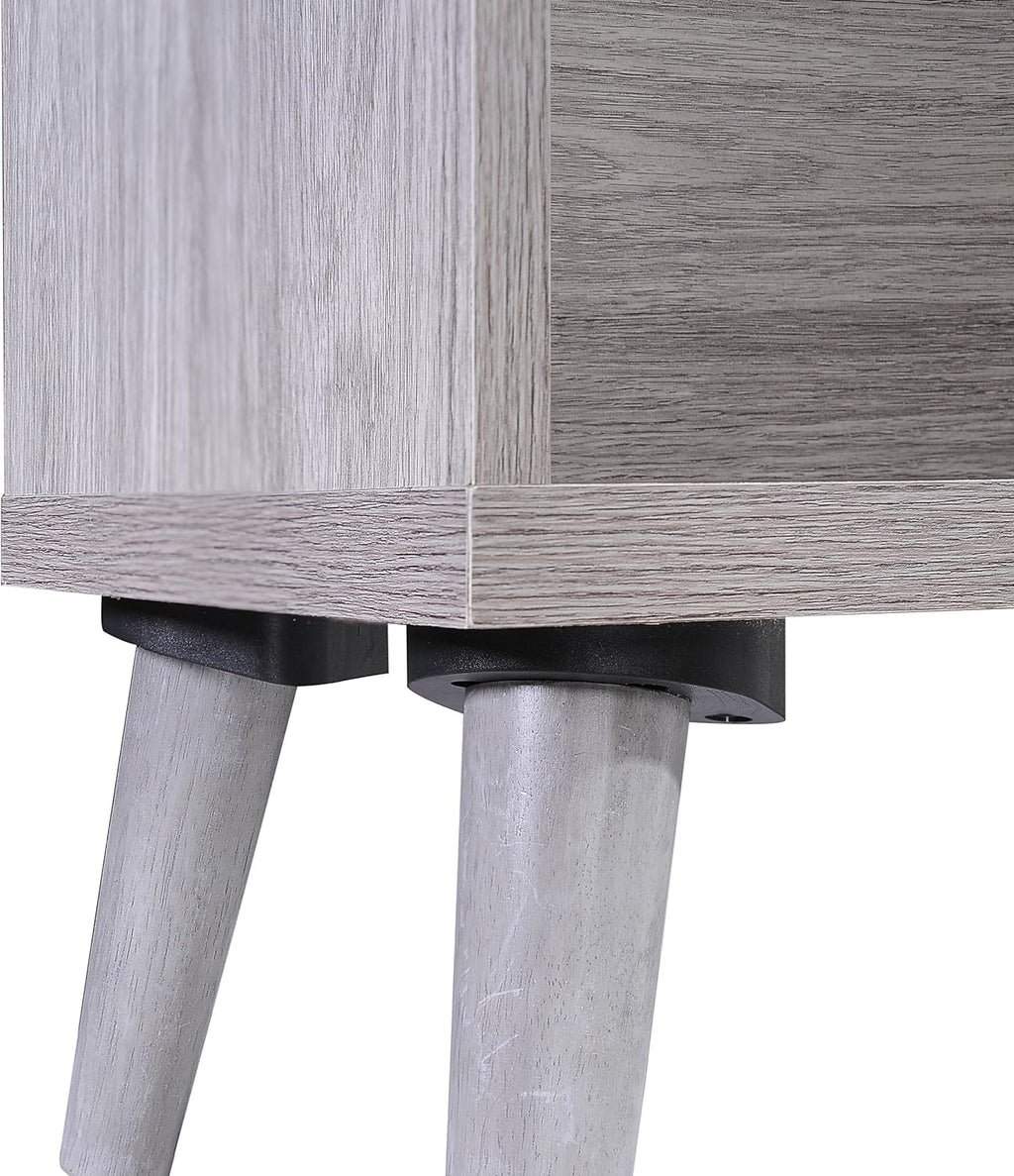 Grey Oak Finish Faux Wood Bookcase Z61599