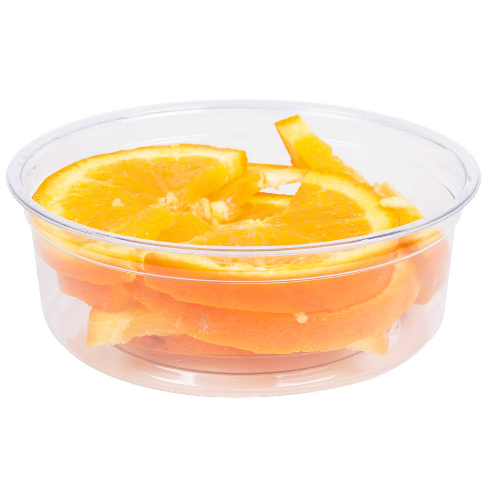 8 oz Clear Pet Plastic Round Deli Container L21874