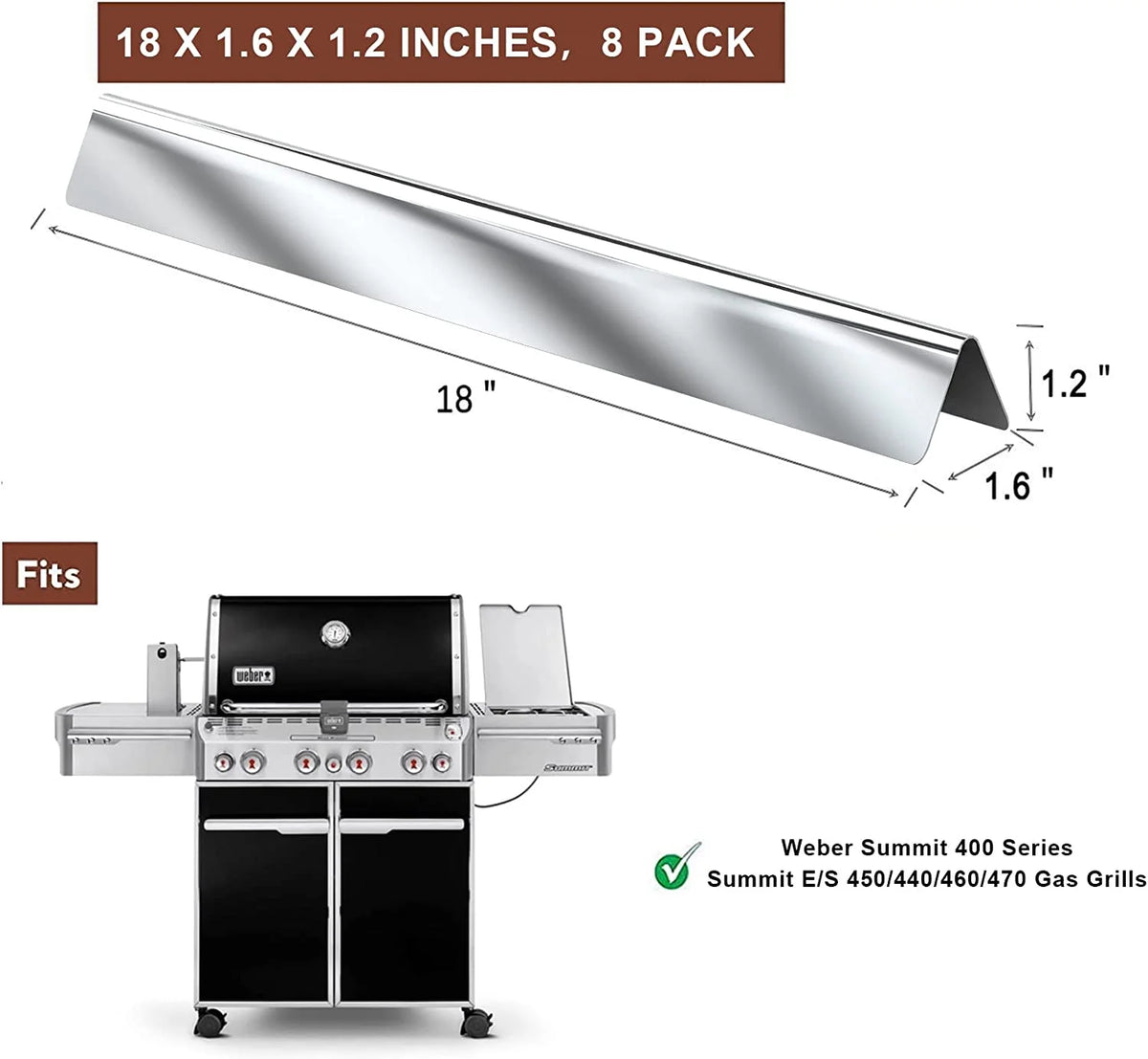 9 pcs Replacement Flavorizer Bars Y3179