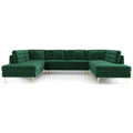 Green Velvet Corner Sectional Couch H5829