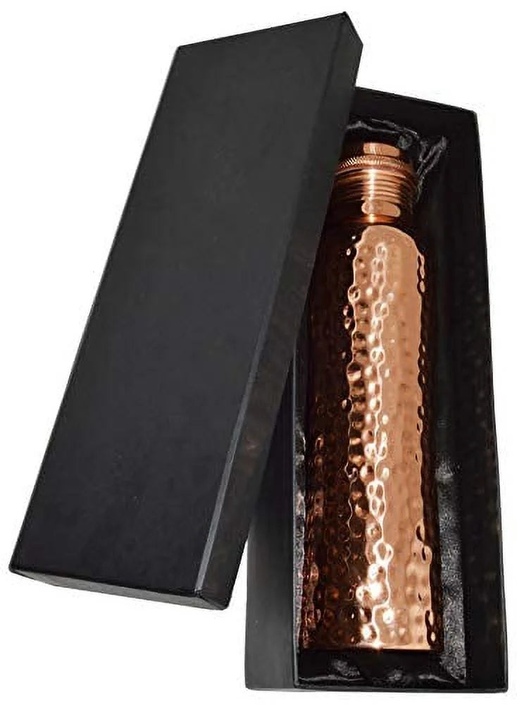 30 Ounce Hammered Copper Water Bottle with Screw-On Cap C695283