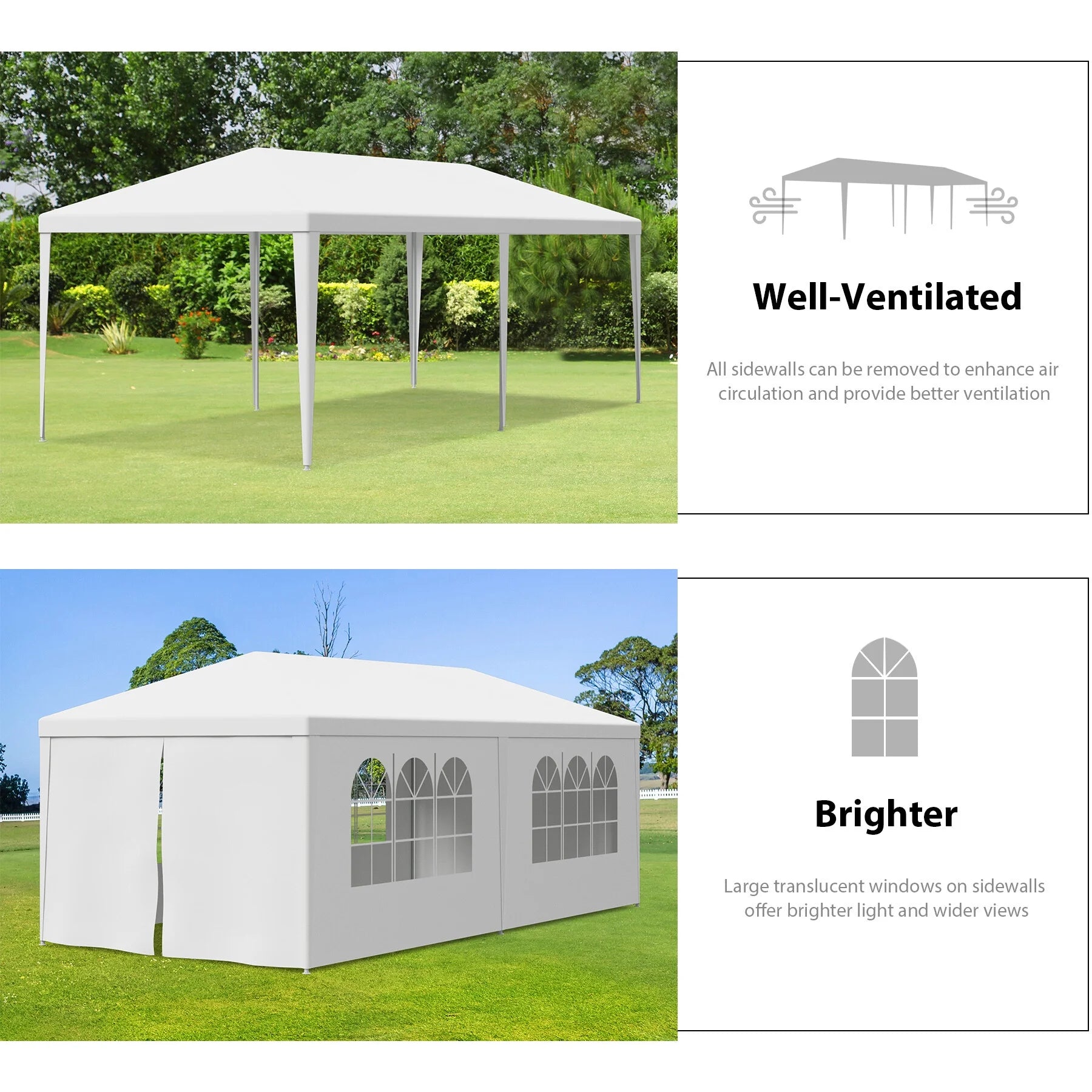 White Outdoor Gazebo Tent A737
