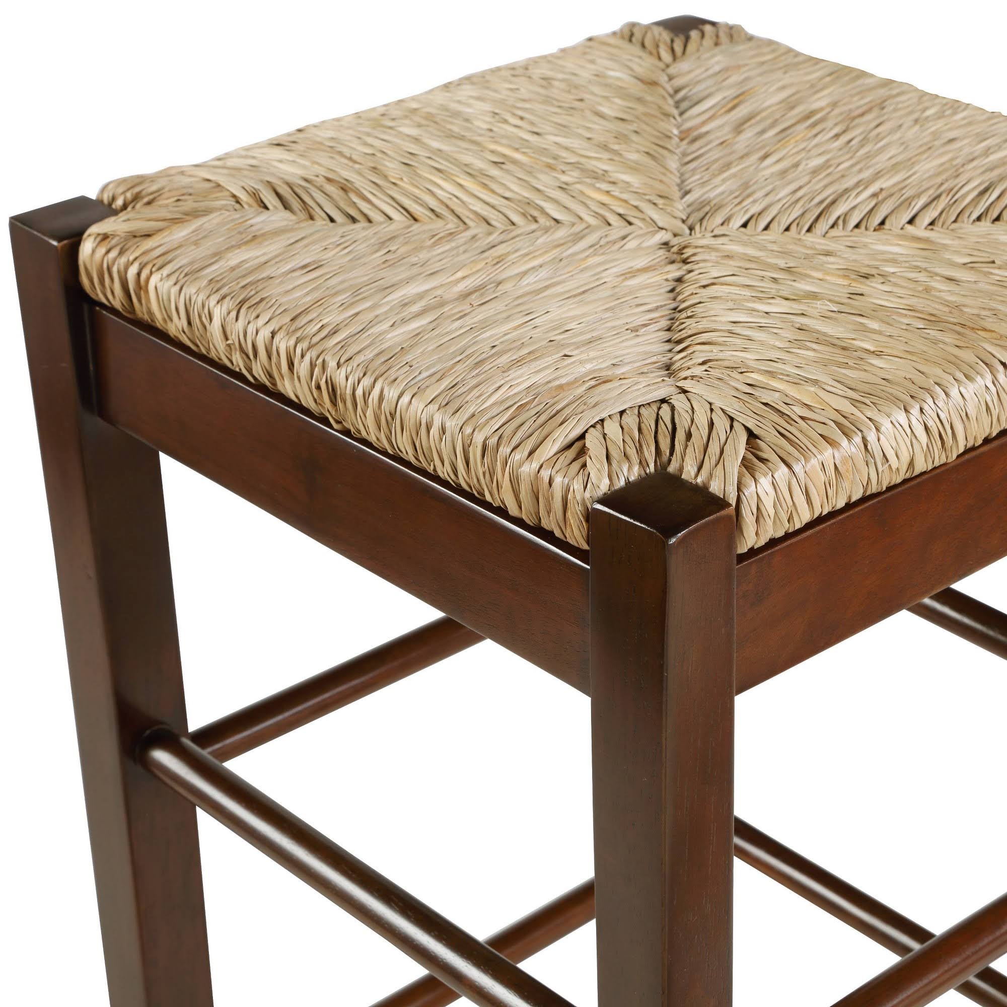 29x22 Square Rush Stool Cappuccino N6345