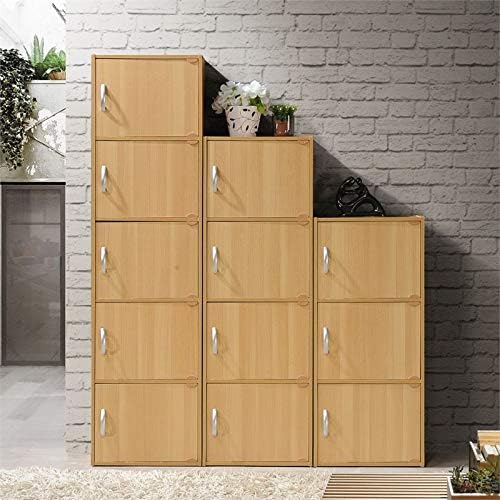 4 Shelf 4 Door Bookcase in Beech N334
