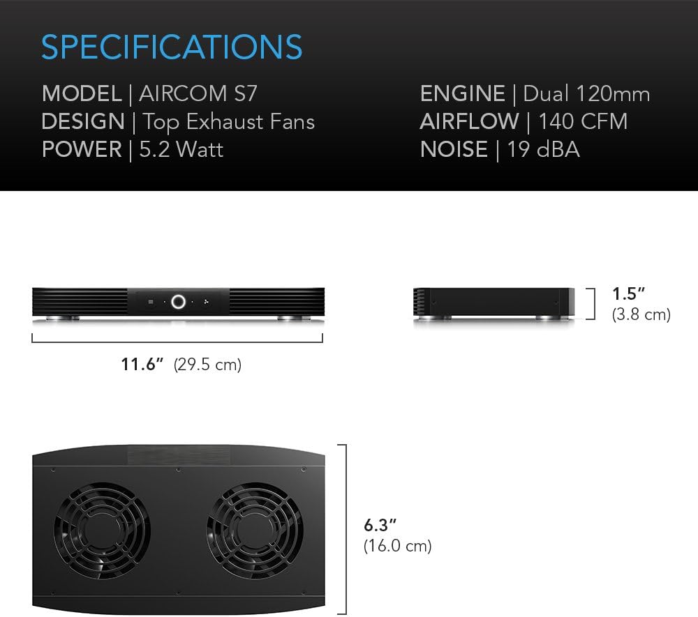 Quiet Cooling Fan System for AV Cabinet Components F5535