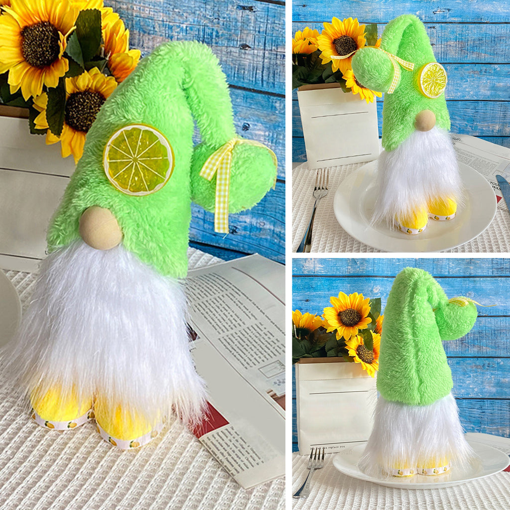 Gnomes Plush Doll Summer Style Faceless Doll Plushie Ornament Lemon Dwarf Doll Home Decor I815