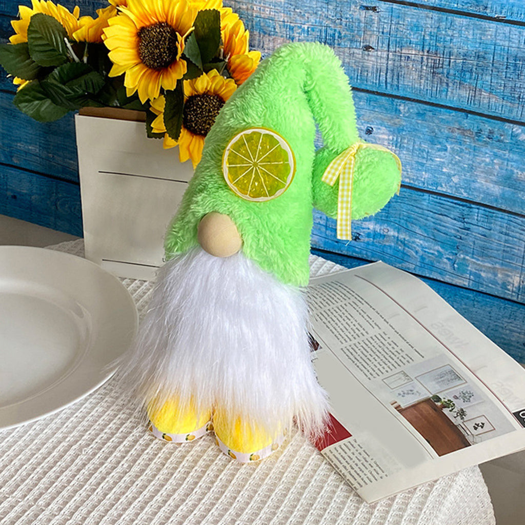 Gnomes Plush Doll Summer Style Faceless Doll Plushie Ornament Lemon Dwarf Doll Home Decor I815