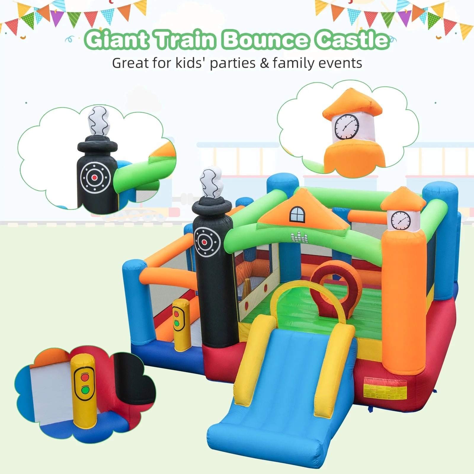 Inflatable Bounce Castle with Ocean Balls & 950W Blower Z627834