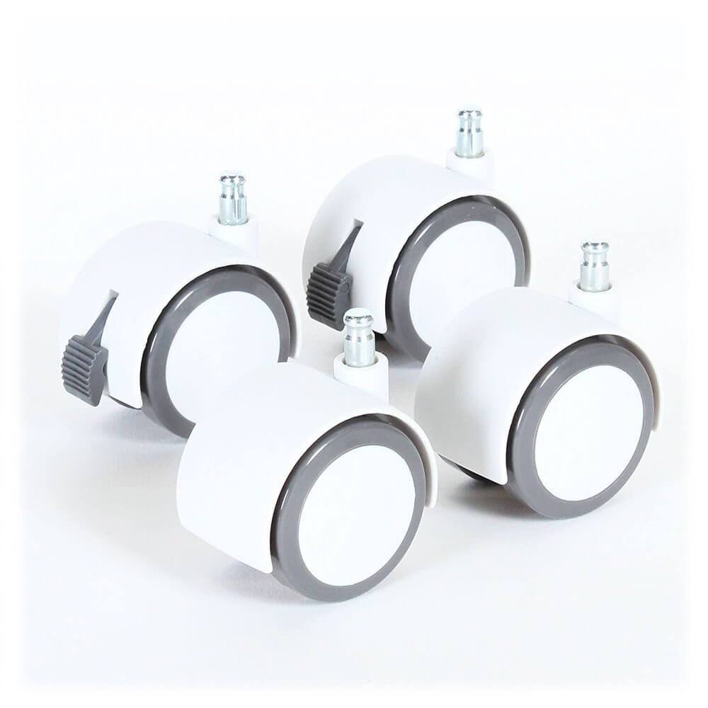 Rolling Casters White / Gray R400