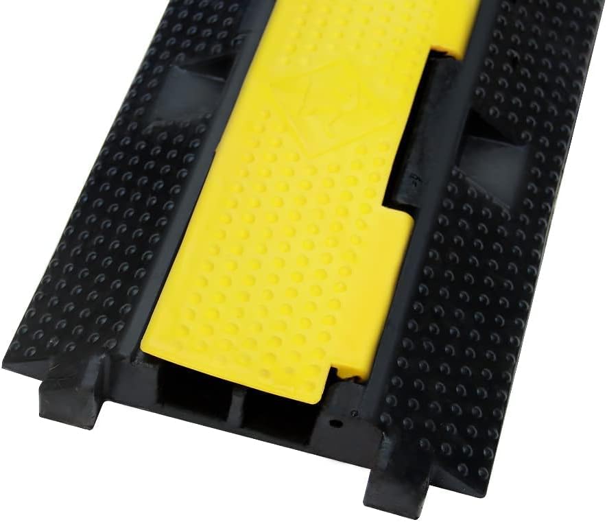 3Pack 39inch Traffic Speed Bumps Cable Protector, 11000lbs per Axle Capacity Rubber Pack of 2 K31011