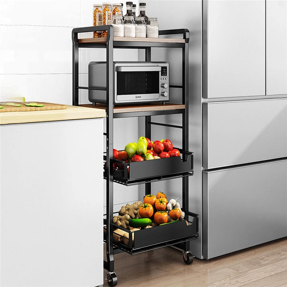 4-Layers Kitchen Storage Rack Microwave Oven Shelf Stand F907