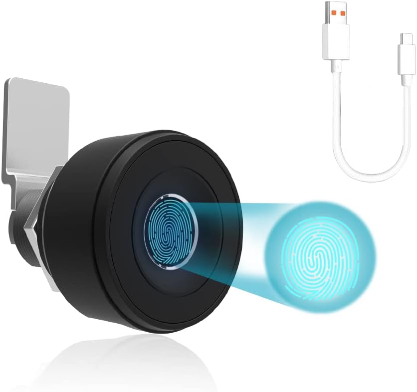 Sliver Biometric Fingerprint Drawer Lock D7334