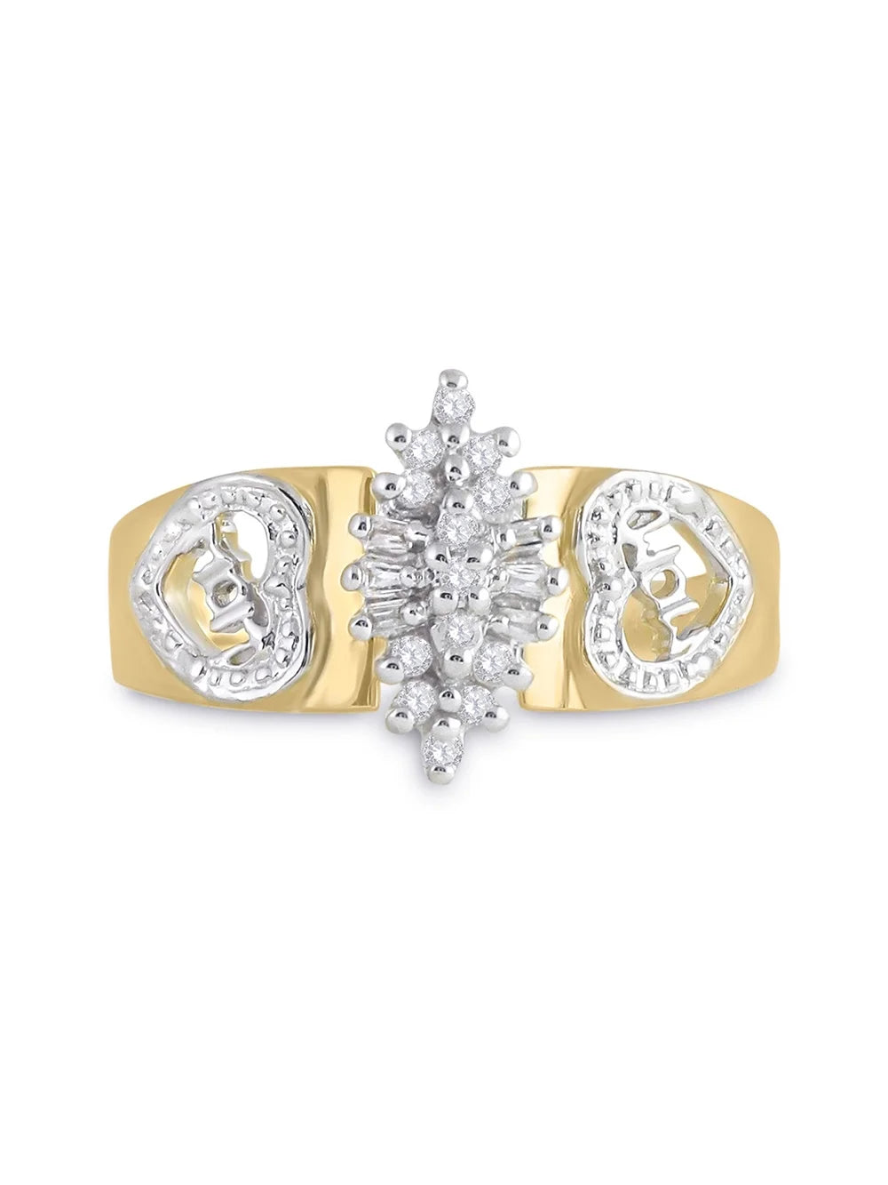 10kt Yellow Gold Diamond Mom Ring 1/8 Cttw H958