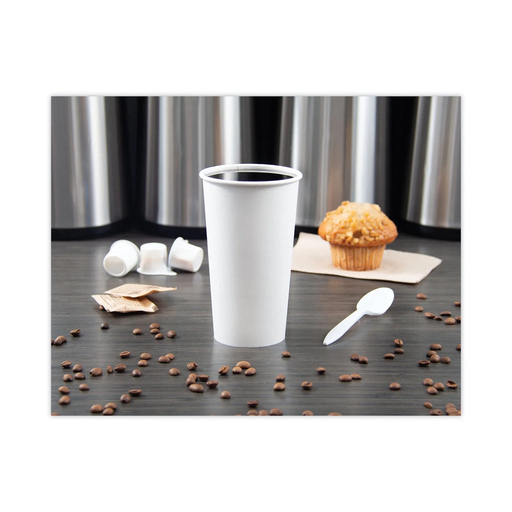 20 oz White Poly Paper Hot Cups A205104