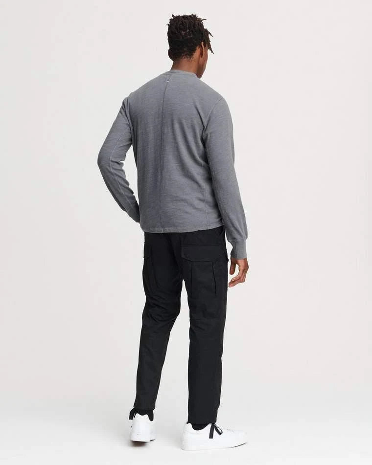 Grey Cotton Henley T925524