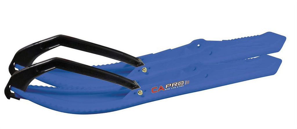 Blue BX Snowmobile Skis with 10" Round Bars Complete Kit U58105