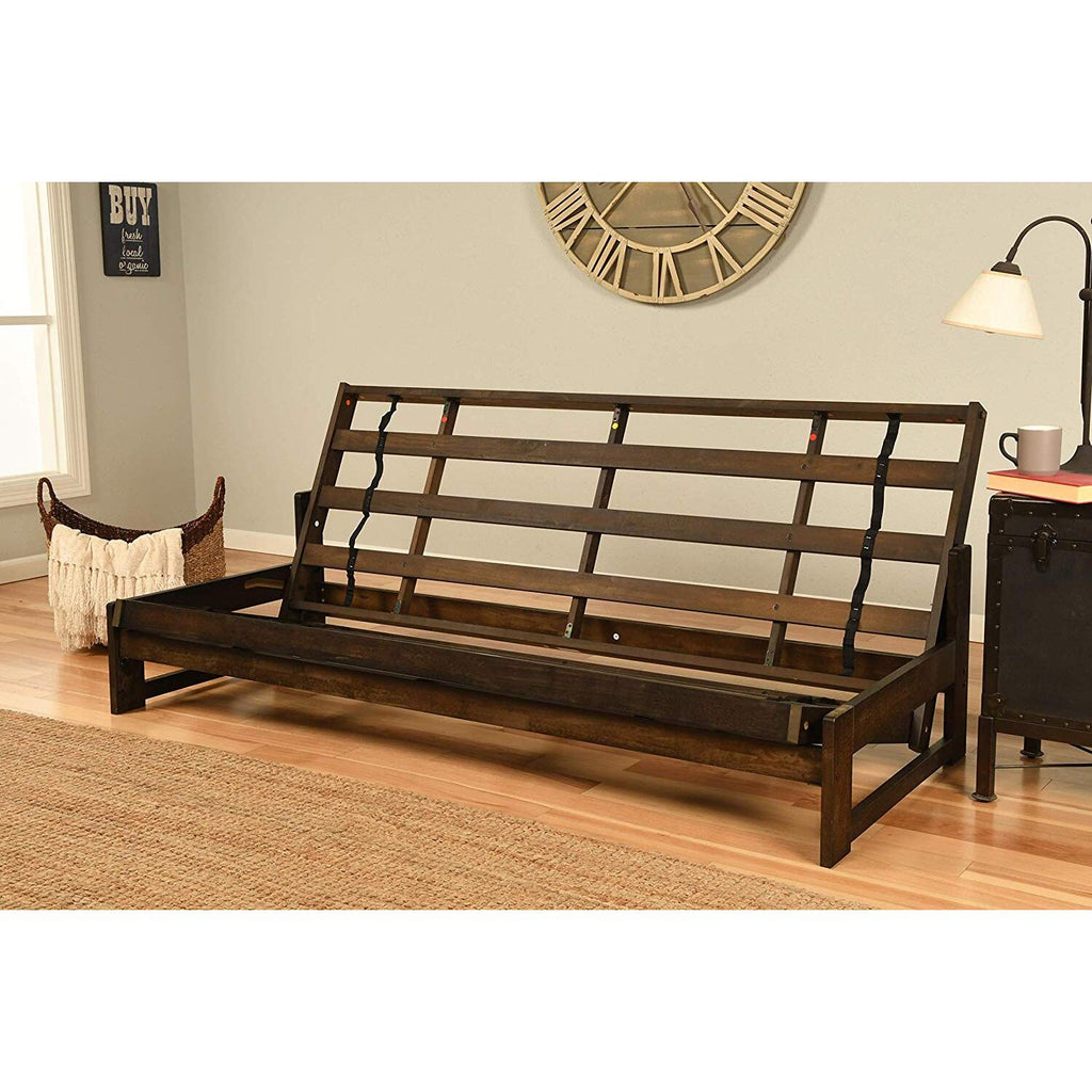 Vintage Futon Frame with Suede Black Mattress R187220