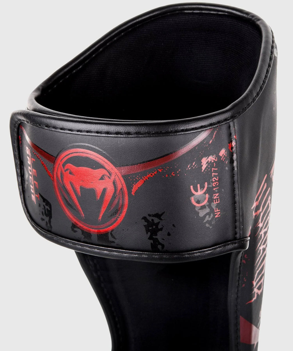 Black/Red Large Shin Guards Z8815