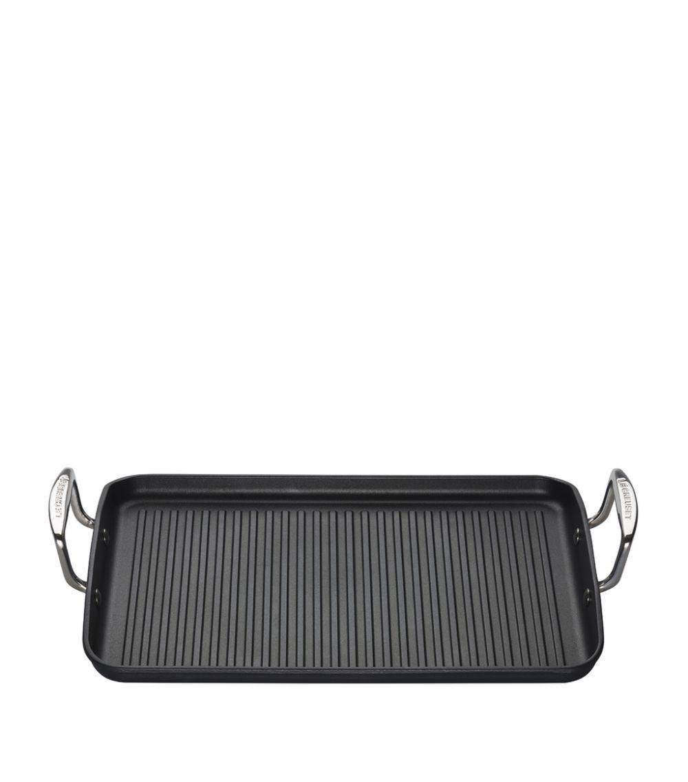 Black Ribbed Rectangular Grill (35cm) Y720