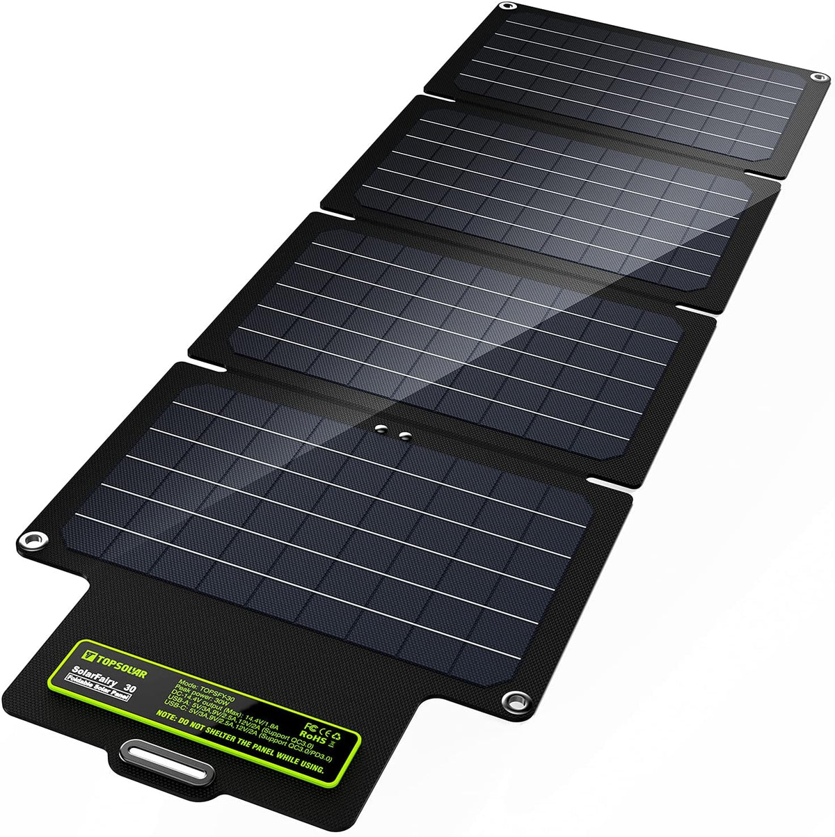 30W Foldable Solar Panel Battery Charger Kit M234