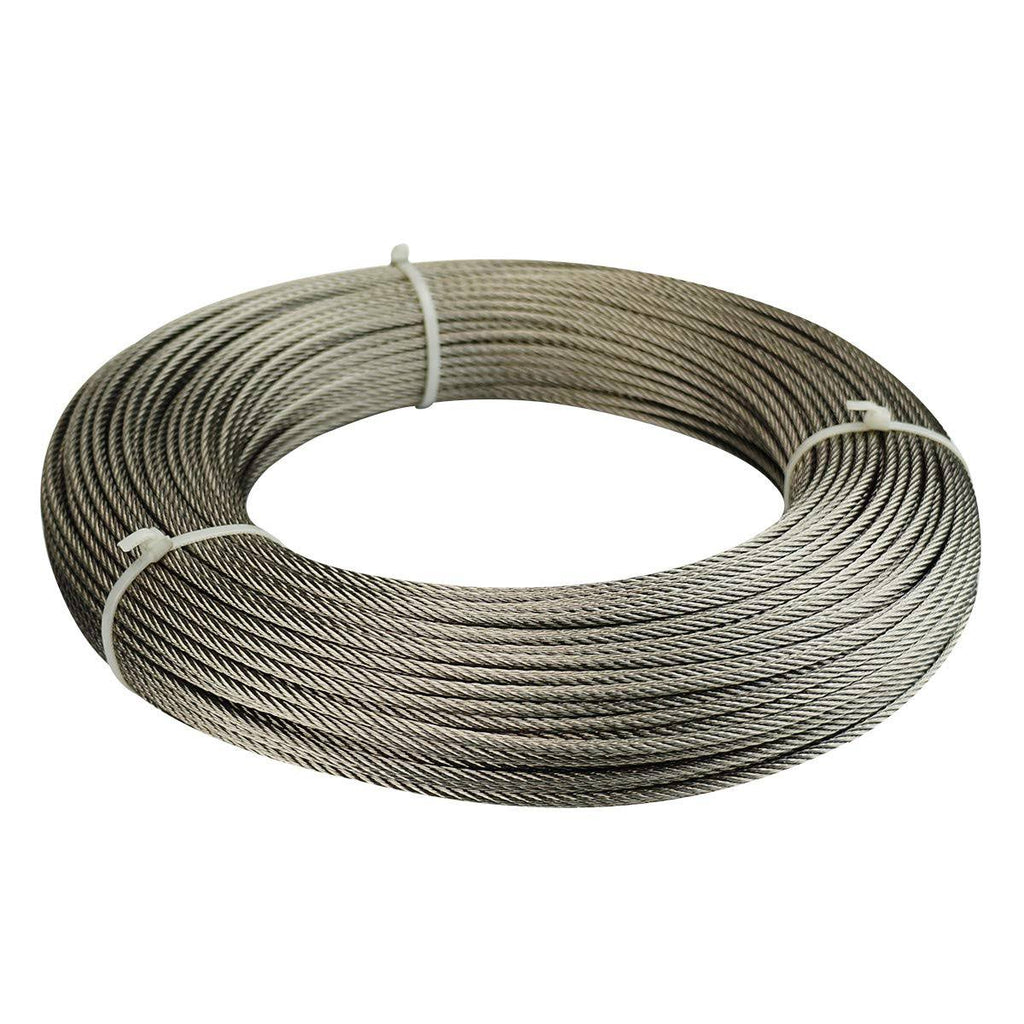 Stainless Steel Cable 1/8 Inch T316 Marine Grade Wire Rope 7x7 Strands P6646