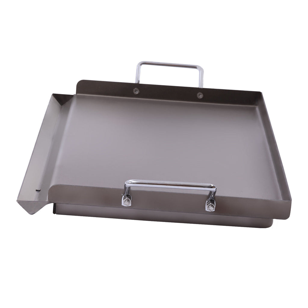 Stainless Steel Griddle Pan for BBQ Gas Grill & Charcoal Grill S5631