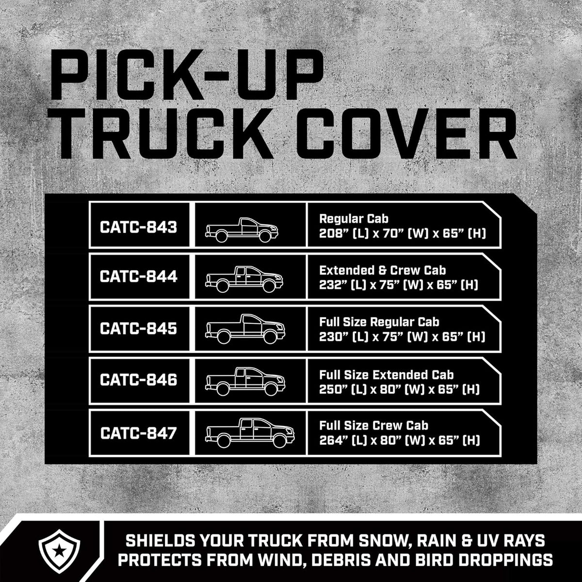 Waterproof All Weather Pickup Truck Cover V31555