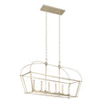 Six Light Island Warm Silver Finish U2061