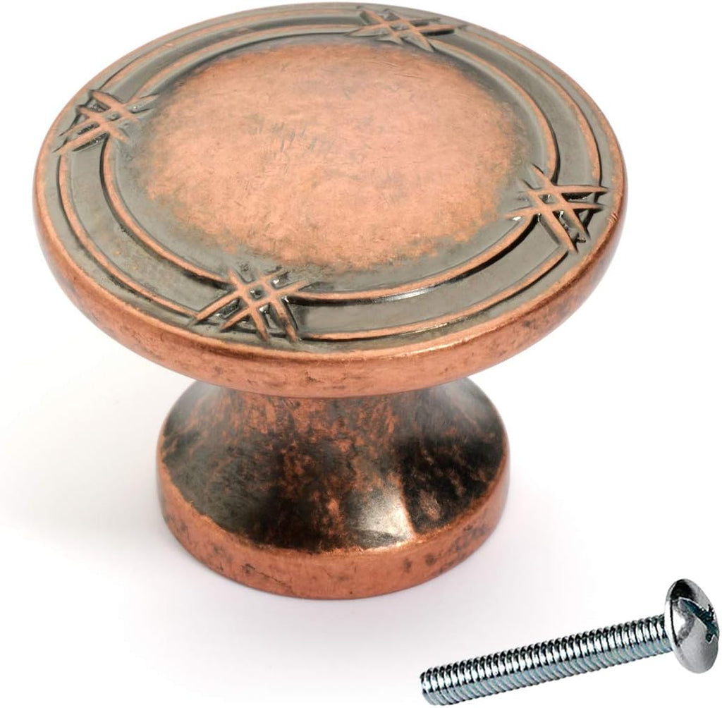 Antique Copper Cabinet Hardware Knob, 25-Pack K256995