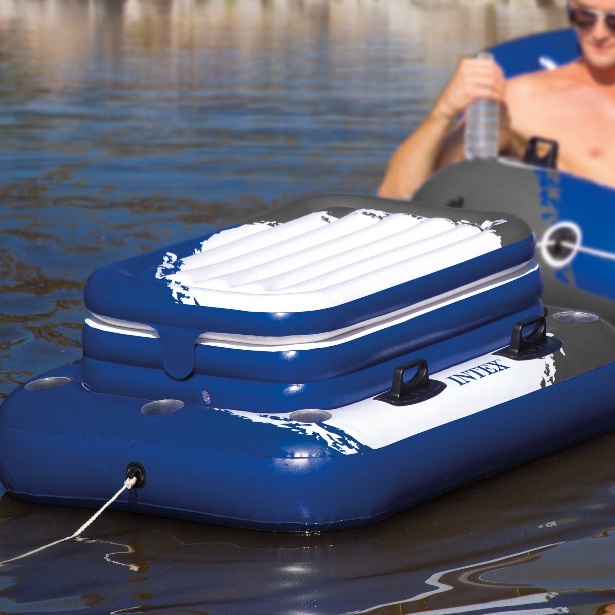 72 Can Beverage Cooler Float 2 Person Pool Float (2 Pack) A684