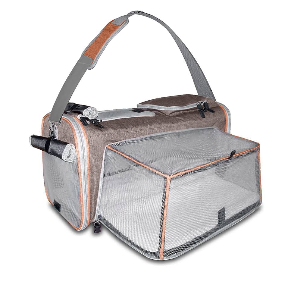 Brown Expandable Soft Sided Pet Carrier C143709