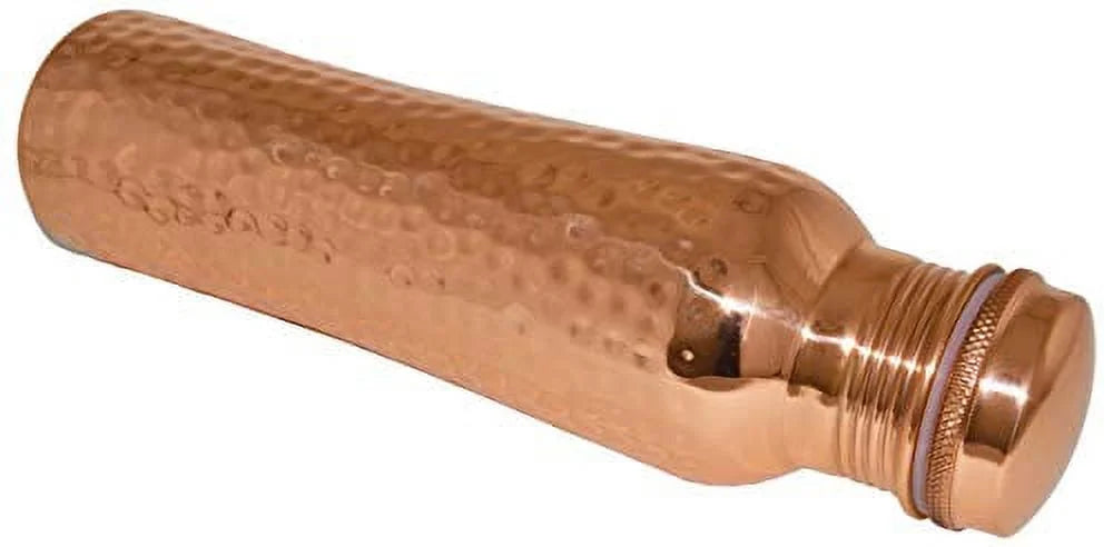 30 Ounce Hammered Copper Water Bottle with Screw-On Cap C695283