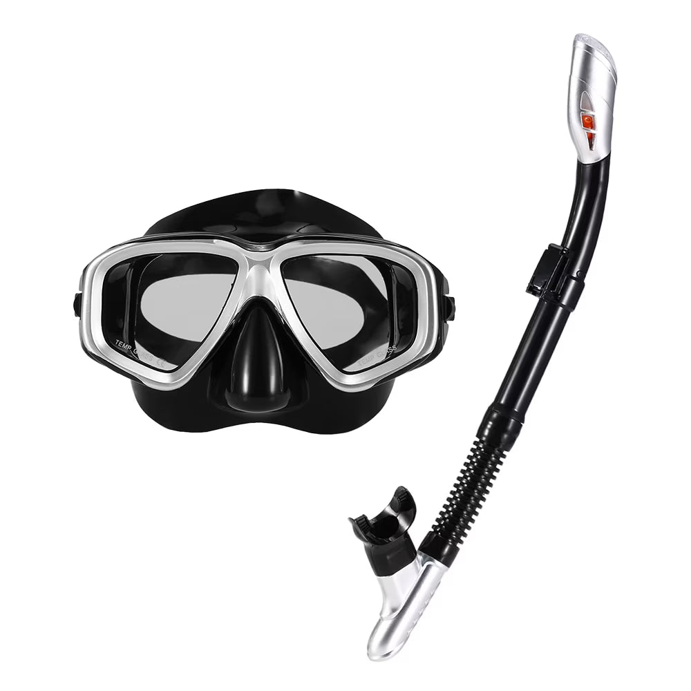 Freediving Snorkel Set with Goggles E879772
