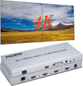 4K 2x2 Video Wall Controller Splitter, 4X1 Quad Viewer, 1 HDMI/DVI Input, 4 HDMI Output M406218