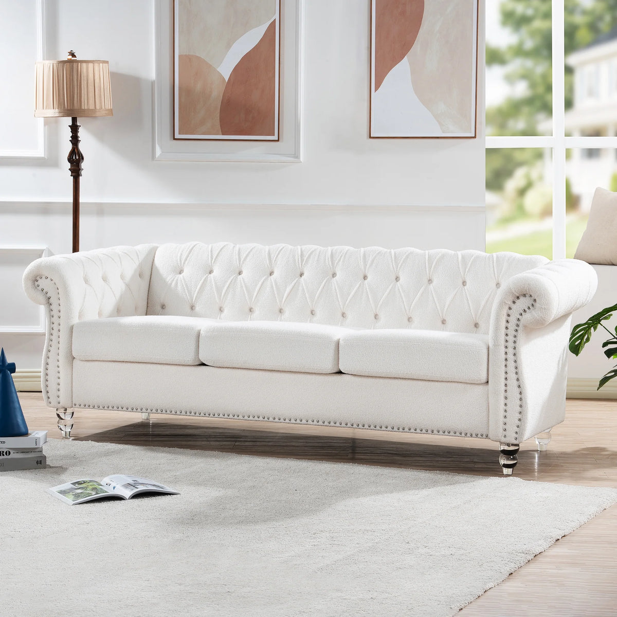 Rolled Arm Chesterfield 3 Seater Sofa A50121