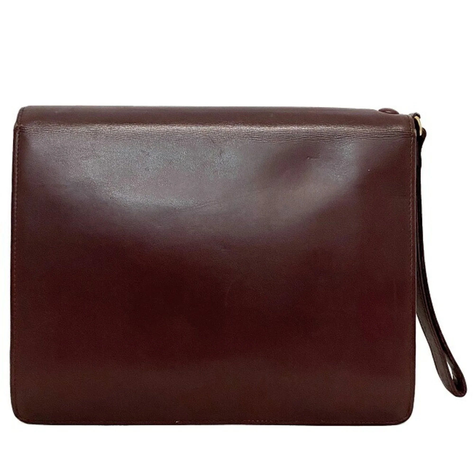 Bordeaux Leather Clutch Bag X9403
