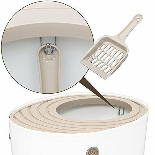 White Cat Litter Box H44605